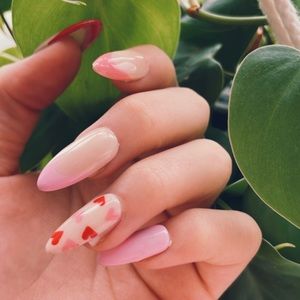 Valentines Day Heart Nails
